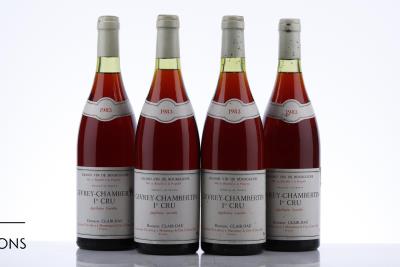 GEVREY CHAMBERTIN 1 ER CRU 1983 - Clair Dau - 4 Bottles