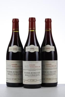 VOSNE ROMANEE MALCONSORTS 1995 - Thomas Moillard - 3 Bottles