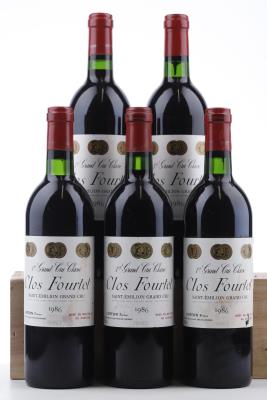 CLOS FOURTET 1986 - Mc - 5 Bottles