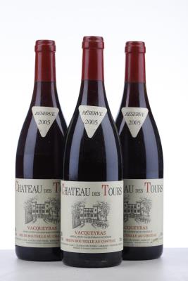 VACQUEYRAS CHATEAU DES TOURS 2005 - Reynaud - 3 Bottles