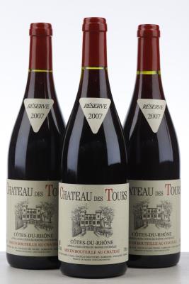 CHATEAU DES TOURS 2007 - Rayas - 3 Bottles