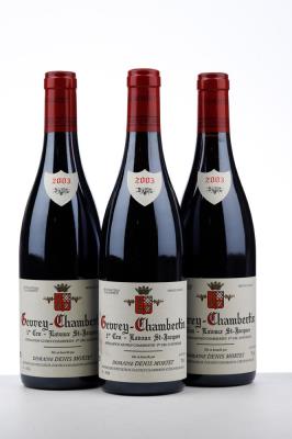 GEVREY CHAMBERTIN LAVAUX ST JACQUES 2003 - Denis Mortet - 3 Bottles