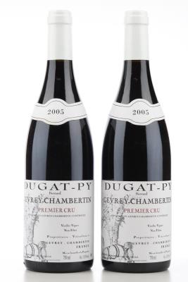 GEVREY CHAMBERTIN 1 ER CRU VIEILLES VIGNES 2005 - Bernard Dugat-Py - 2 Bottles