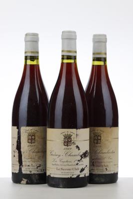 GEVREY CHAMBERTIN LES CAZETIERS 1989 - Le Savour Club - 3 Bottles