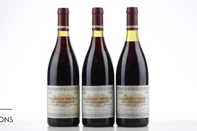 CHAMBOLLE MUSIGNY LES AMOUREUSES 1990 - JF Mugnier - 3 Bottles