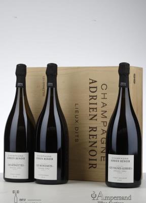 ADRIEN RENOIR ASSORTIMENT LIEUX DITS EXTRA BRUT 2018 - Les Epinettes - Les Montants - Les Vignes Goisses - 3 Magnums - Owc 3