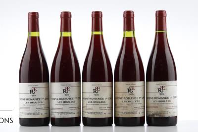 VOSNE ROMANEE LES BRULEES 1990 - Rene Engel - 5 Bottles