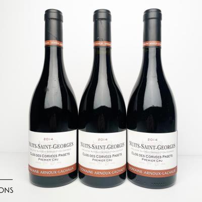 NUITS ST GEORGES CLOS DES CORVEES PAGETS 2014 - Arnoux Lachaux - 3 Bottles