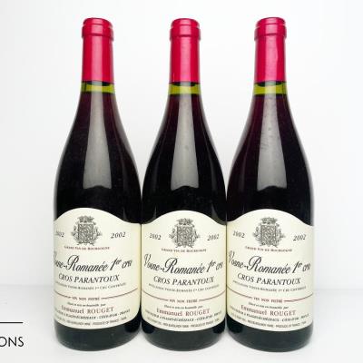 VOSNE ROMANEE CROS PARANTOUX 2002 - Emmanuel Rouget - 3 Bottles