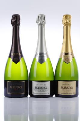 KRUG Du Soliste a L'Orchestre en 2004 (Clos du Mesnil  + Vintage + Grande Cuvee 160 ) - Krug - 3 Bottles - Owc 3