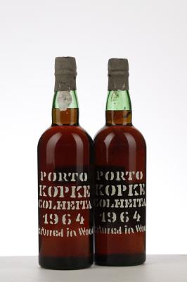 KOPKE COLHEITA PORT 1964 - Kopke - Bottled in 1990 - 2 Bottles