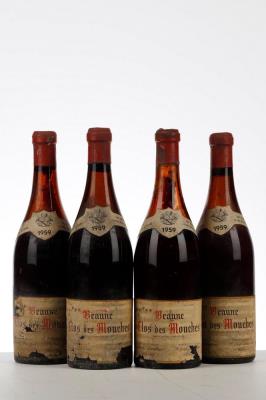 BEAUNE CLOS DES MOUCHES 1959 - Joseph Drouhin - Grafé Lecocq - 4 Bottles