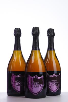 DOM PERIGNON ROSE LADY GAGA 2008 - Moet et Chandon - 3 Bottles - Metalbox