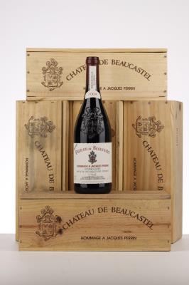 CHATEAUNEUF DU PAPE BEAUCASTEL HOMMAGE A JACQUES PERRIN 2004 - Beaucastel - 5 Bottles - Owc 1