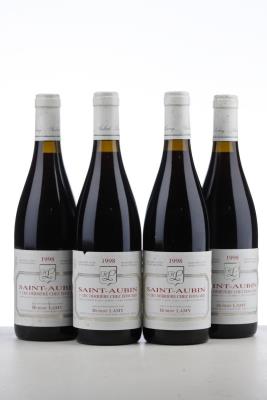 SAINT AUBIN ROUGE DERRIERE CHEZ EDOUARD VIEILLES VIGNES 1998 - Hubert Lamy - 4 Bottles