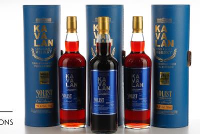KAVALAN SOLIST VINHO BARRIQUE CASK STRENGHT - Kavalan - Alc 59,4% - Bottle 157 + 159 + 160/239 - 3 Bottles - Oc 1