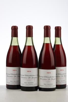 GEVREY CHAMBERTIN LAVAUX ST JACQUES 1974 - Henri Magnien - 4 Bottles