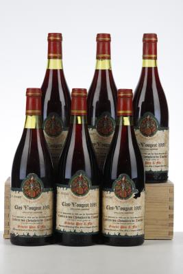 CLOS VOUGEOT 1981 - Tastevin - Grivelet - 6 Bottles