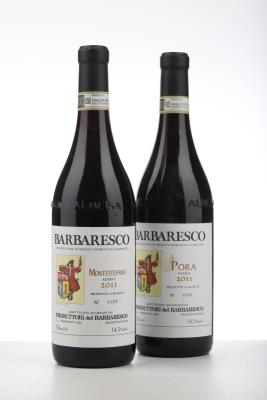 LOT BARBARESCO RISERVA MONTESTEFANO 2011 + PORA 2011 - Produttori del Barbaresco - 2 Bottles