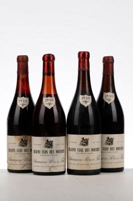 BEAUNE CLOS DES MOUCHES 1959 - Chanson MB - 4 Bottles