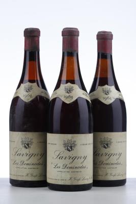 SAVIGNY LES BEAUNE LES DOMINODES 1964 - Joseph Drouhin mise Grafe Lecocq - 3 Bottles