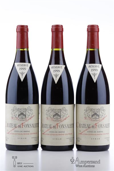 DE FONSALETTE SYRAH 1999 - Chateau de Fonsalette - 3 Bottles