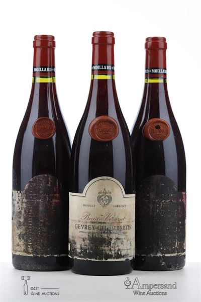GEVREY CHAMBERTIN BEAU VERSANT 1996 - Moillard - 3 Bottles