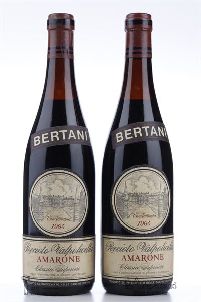 AMARONE DELLA VALPOLICELLA CLASSICO SUPERIORE RECIOTO  1964 - Bertani - 2 Bottles
