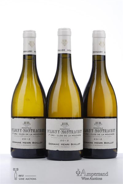 PULIGNY MONTRACHET CLOS DE LA MOUCHERE 2012 - Henri Boillot - 3 Bottles