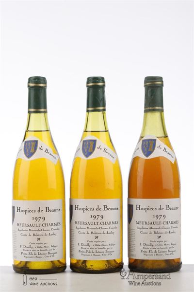 HOSPICES DE BEAUNE MEURSAULT CHARMES CUVEE DE BAHEZRE DE LANLAY 1979 - F. Dessilly - 3 Bottles