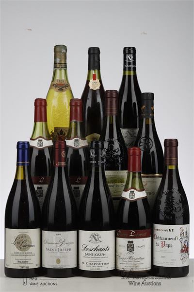 LOT RHONE MIXED - Various - 12 Bottles