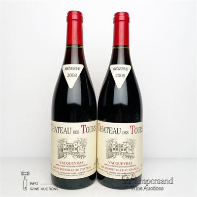 VACQUEYRAS RESERVE 2008 - Chateau des Tours (E. Reynaud) - 2 Bottles