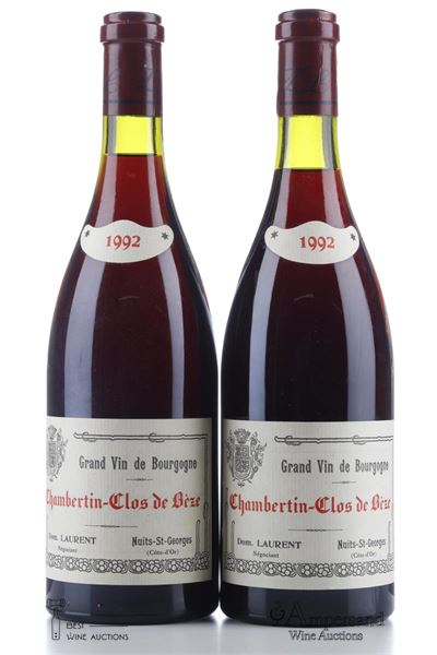 CHAMBERTIN CLOS DE BEZE 1992 - Dominique Laurent - 2 Bottles