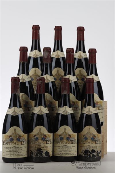 HOSPICES DE NUITS NUITS ST GEORGES 1ER CRU LES RUES DE CHAUX CUVEE CAMILLE RODIER 1997 - Yves Chaley - 11 Bottles