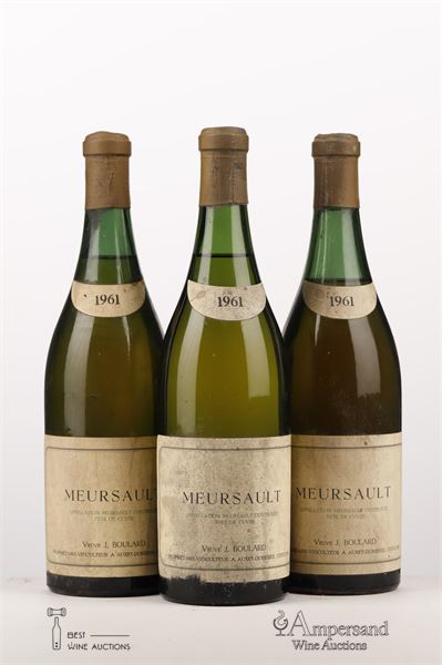 MEURSAULT 1961 - Veuve J Boulard - 3 Bottles