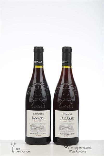 CHATEAUNEUF DU PAPE DOMAINE DE LA JANASSE CUVEE VIEILLES VIGNES 2004 - Aime Sabon - 2 Bottles