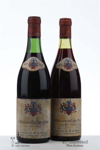 CHATEAUNEUF DU PAPE 1970 - J M de Saissey - 2 Bottles