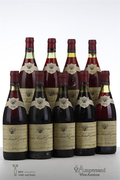 NUITS ST GEORGES 1976 - Grafe Lecocq - 9 Bottles