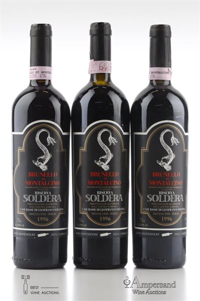 BRUNELLO DI MONTALCINO CASE BASSE RISERVA 1996 - Soldera  - 3 Bottles