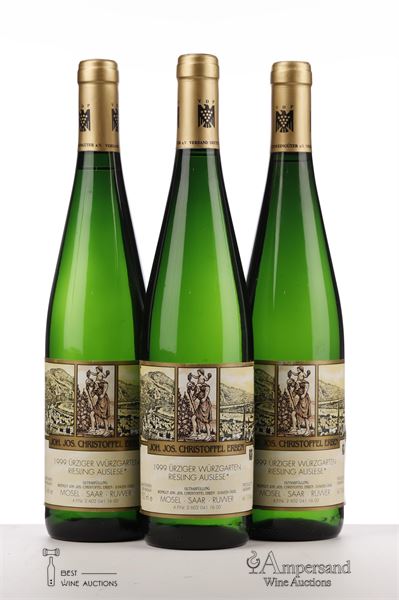 RIESLING URZIGER WURZGARTEN AUSLESE 1999 - JJ Christoffel Erben - 3 Bottles