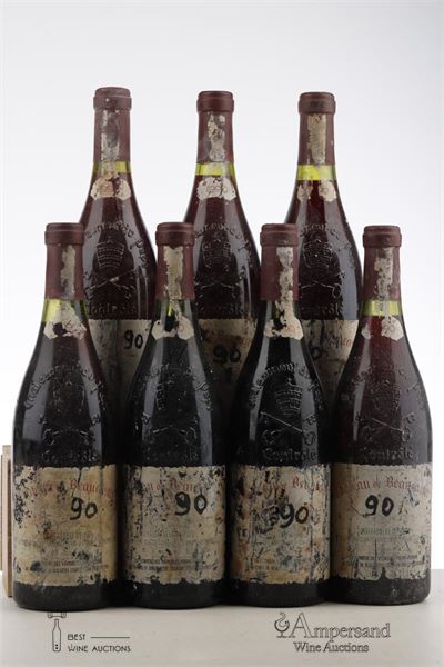CHATEAUNEUF DU PAPE BEAUCASTEL 1990 - Beaucastel - 7 Bottles