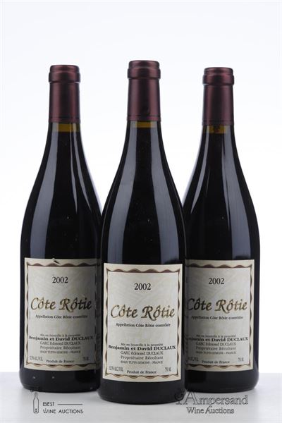 COTE ROTIE 2002 - Benjamin et David Duclaux - 3 Bottles