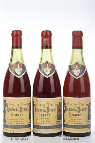 HOSPICES DE BEAUNE BEAUNE CUVEE GUIGONE DE SALINS 1953 - A Bichot - 3 Bottles