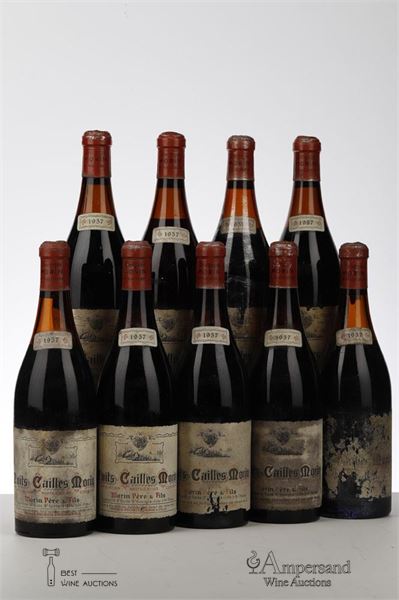 NUITS ST GEORGES LES CAILLES 1957 - Morin - 9 Bottles