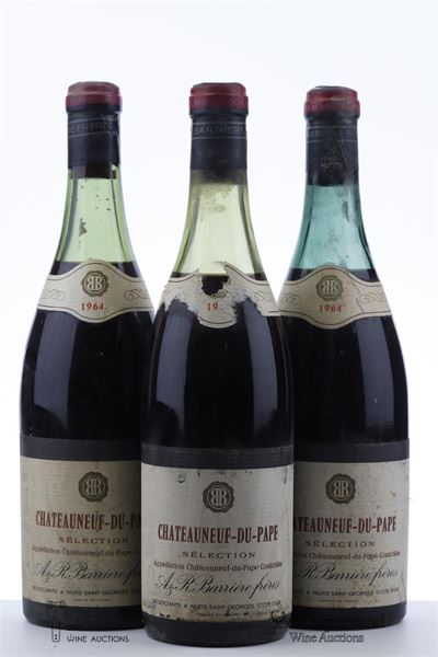 CHATEAUNEUF DU PAPE SELECTION 1964 - Barriere - 3 Bottles