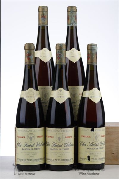 PINOT GRIS CLOS ST URBAIN RANGEN DE THANN VENDANGE TARDIVE 1998 - Zind Humbrecht - 5 Bottles