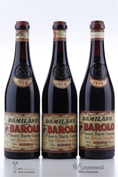 BAROLO CANUBIO 1958 - Giacomo Damilano - 3 Bottles