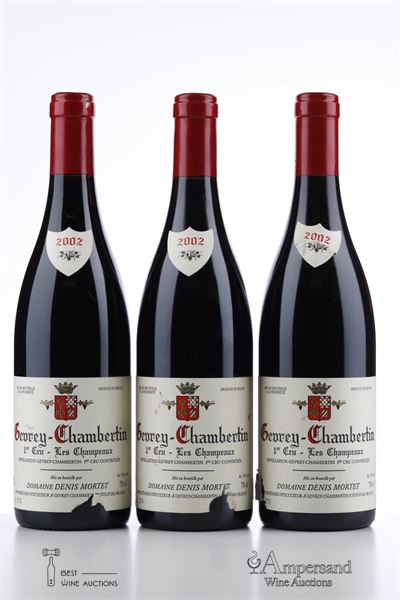GEVREY CHAMBERTIN LES CHAMPEAUX 2002 - Denis Mortet - 3 Bottles