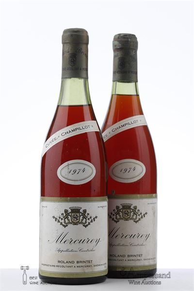 MERCUREY CUVEE CHAMPILLOT 1974 - Roland Brintet - 2 Bottles