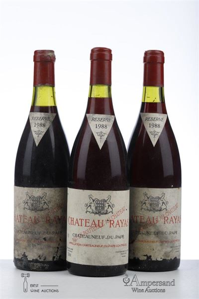 CHATEAUNEUF DU PAPE RAYAS 1988 - Reynaud - 3 Bottles